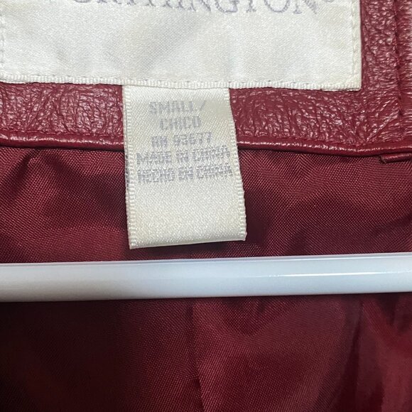 Worthington Red Wine Maroon Pleather Jacket Size Small - Picture 5 of 5